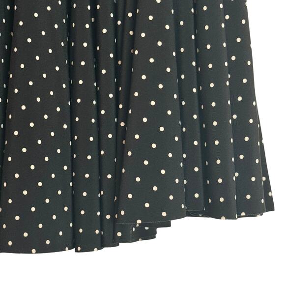 BCBGMAXAZRIA Black Polka Dot Mini Skirt S Y2K Balletcore Coquette Soft Girl - Picture 3 of 9